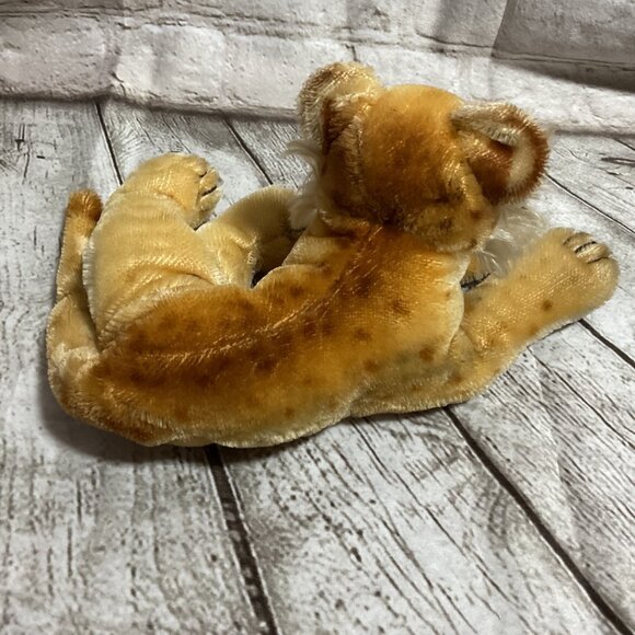 Vintage 1950s Steiff Golden Lion Cub Plush Mohair Stuffed Animal Green Eyes - Picture 4 of 5